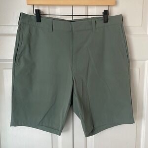 J.Crew Factory Tech Shorts Mens 32 Green 9" Inseam Polyester Performance Casual